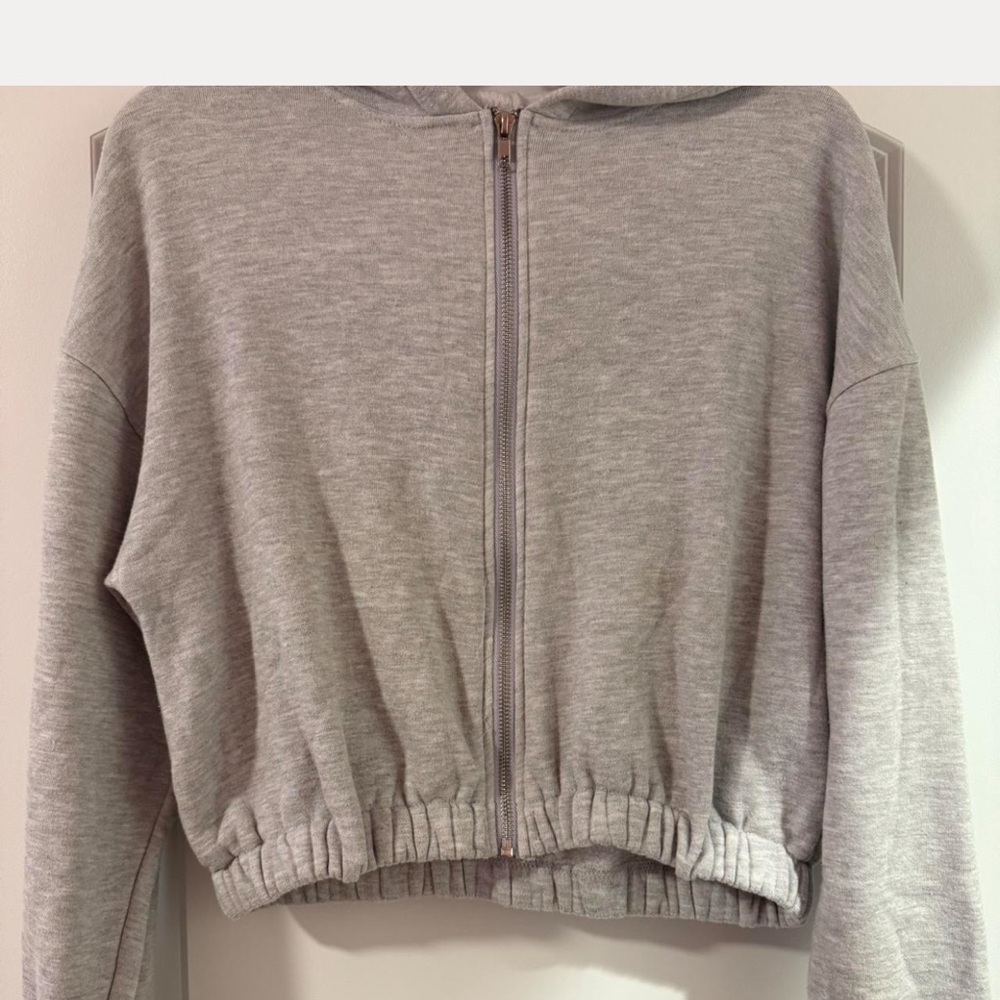 Gray Zip-Up Hoodie